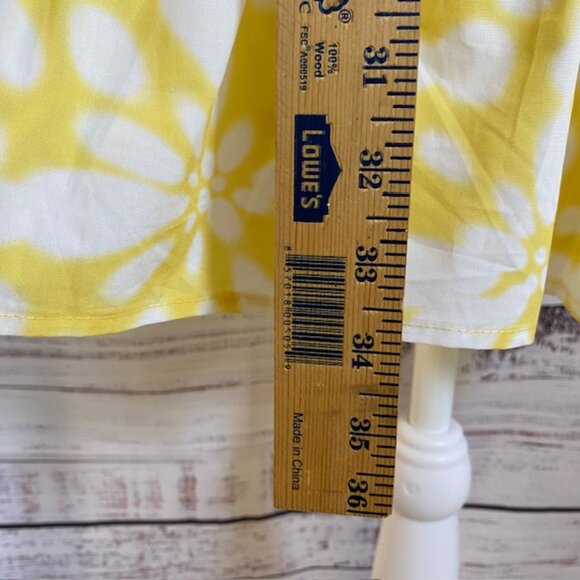 Banana Republic Women’s Sleeveless Dress MEDIUM yellow/wht Party Wedding Casual - Picture 7 of 14